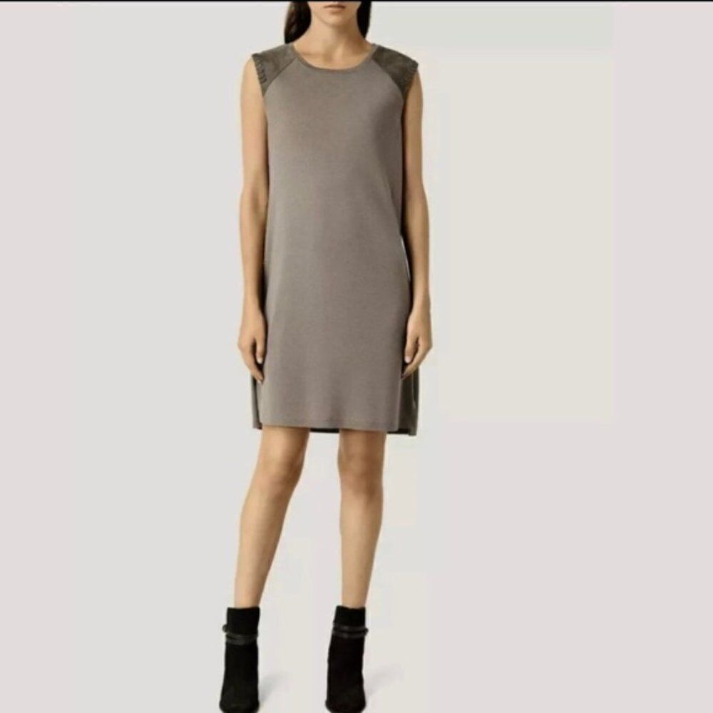 All Saints Cement Petra Edi Tan Shirt Dress Mini‎